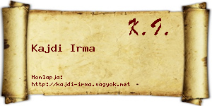 Kajdi Irma névjegykártya